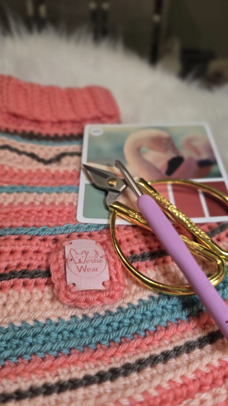 Making of custom hand crocheted dog sweaters