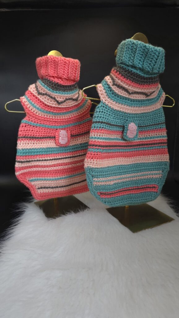 Custom handmade dog sweaters